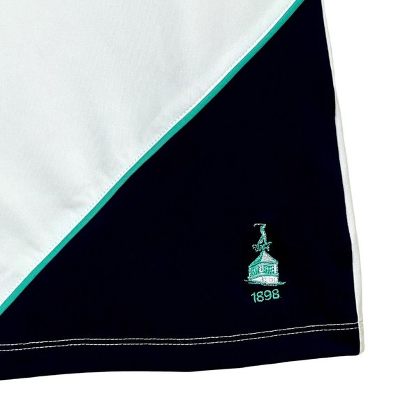 Kate Lord Ahead Maya Golf Polo 1/4 Zip White Navy Women’s Small - Picture 6 of 11